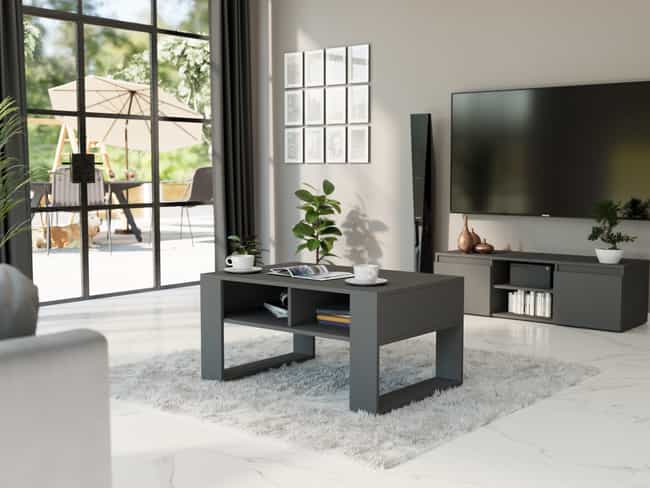 Nowoczesny stolik kawowy antracyt 58 x 90 x 55 cm - modern A6