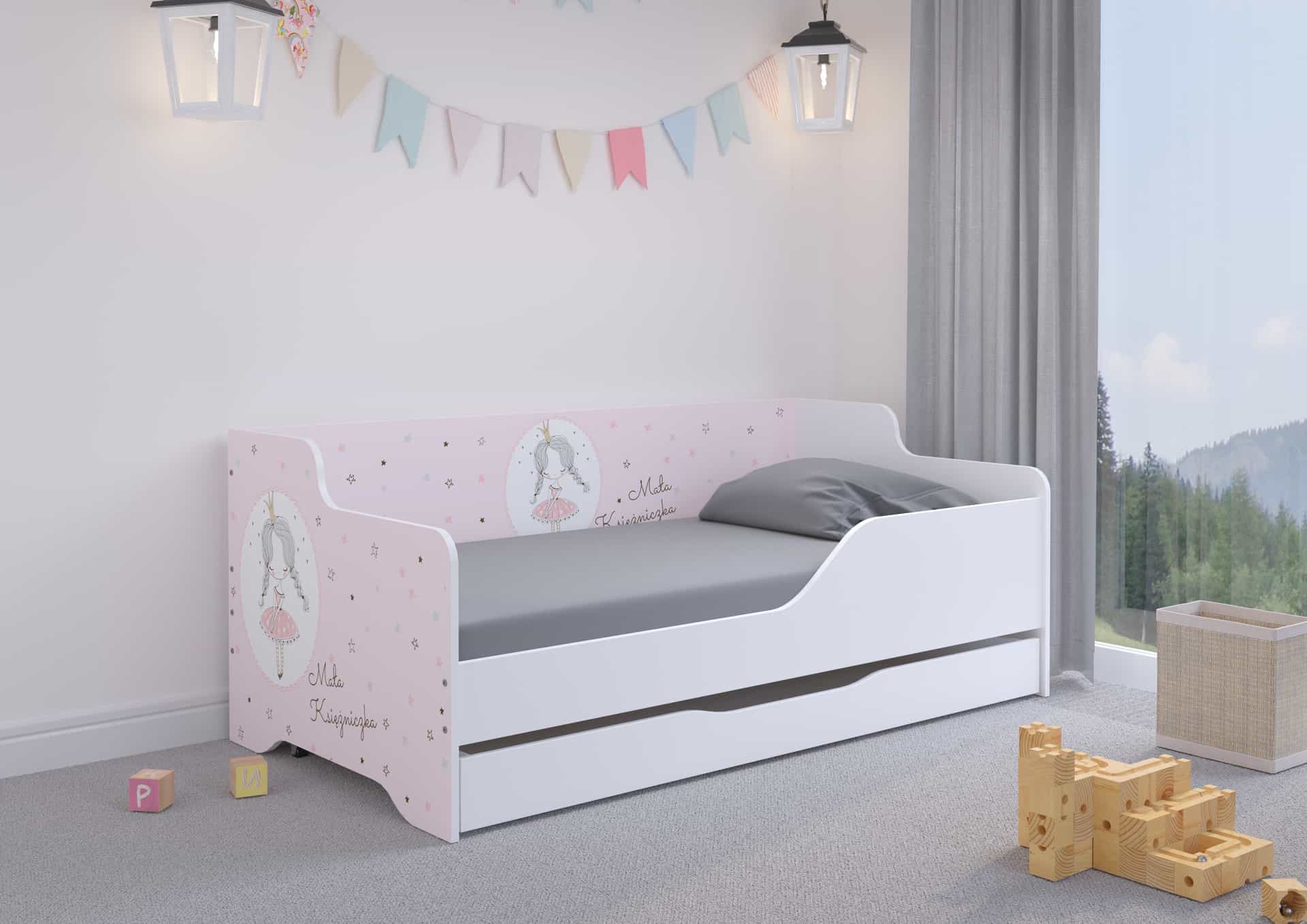 Łóżko dziecięce LILU 160x80 KSIĘŻNICZKA-komplet