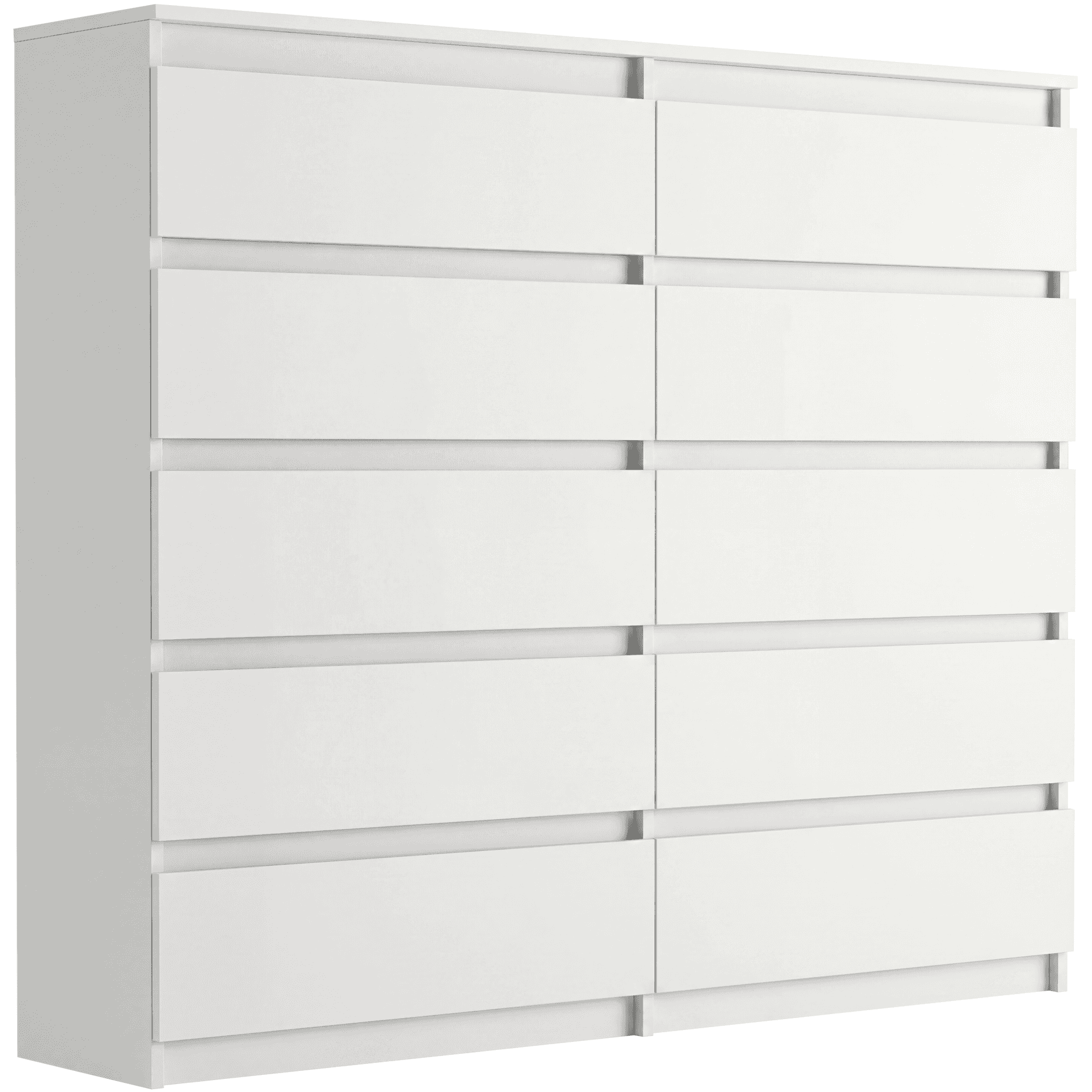 Komoda wysoka z szufladami biała 120 x 140 x 40 cm modern R140S10