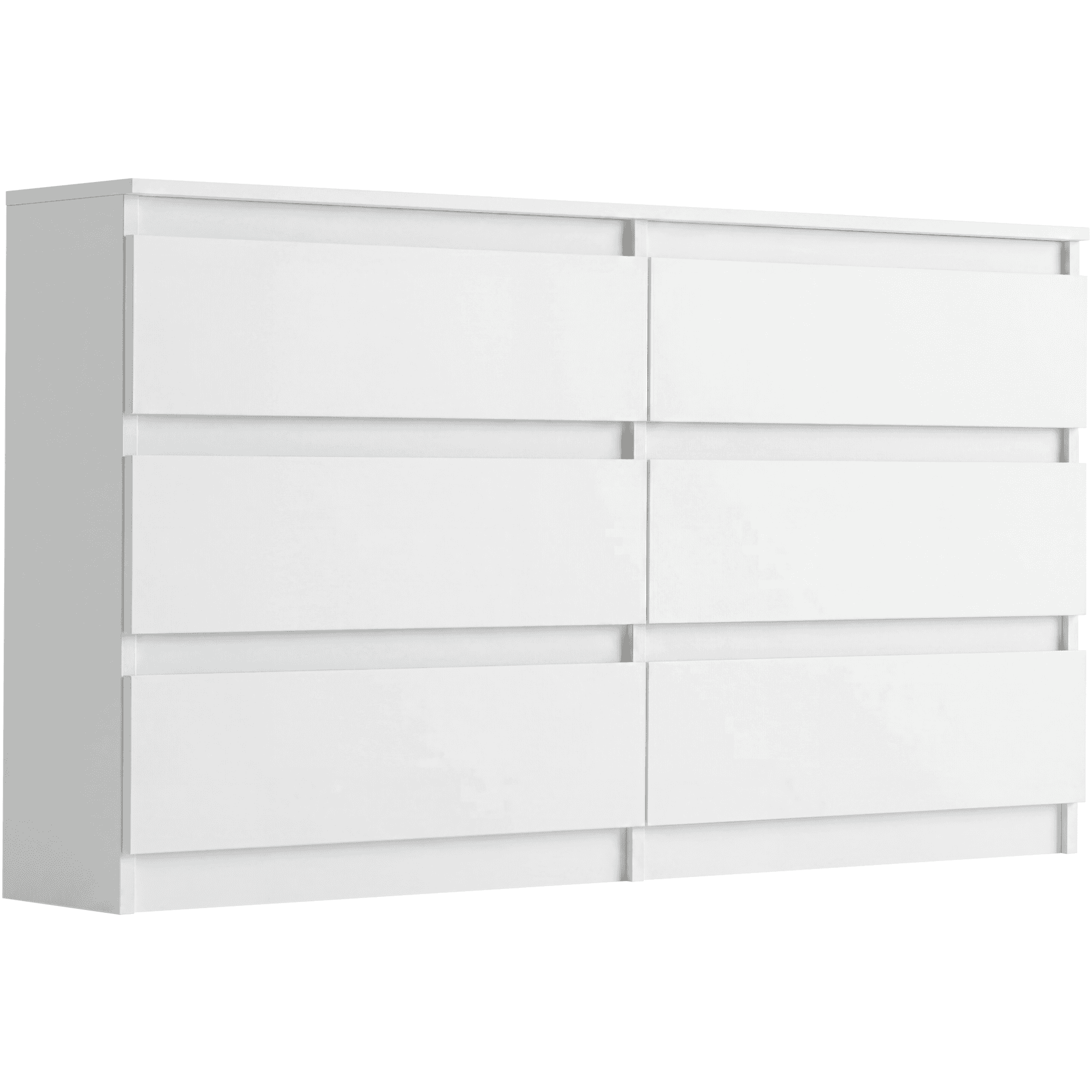 Komoda z szufladami do sypialni - biała - 140 x 30 cm - modern R140
