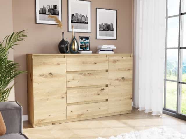 Komoda 4 szuflady Artisan 160 x 40 cm Modern 160S4