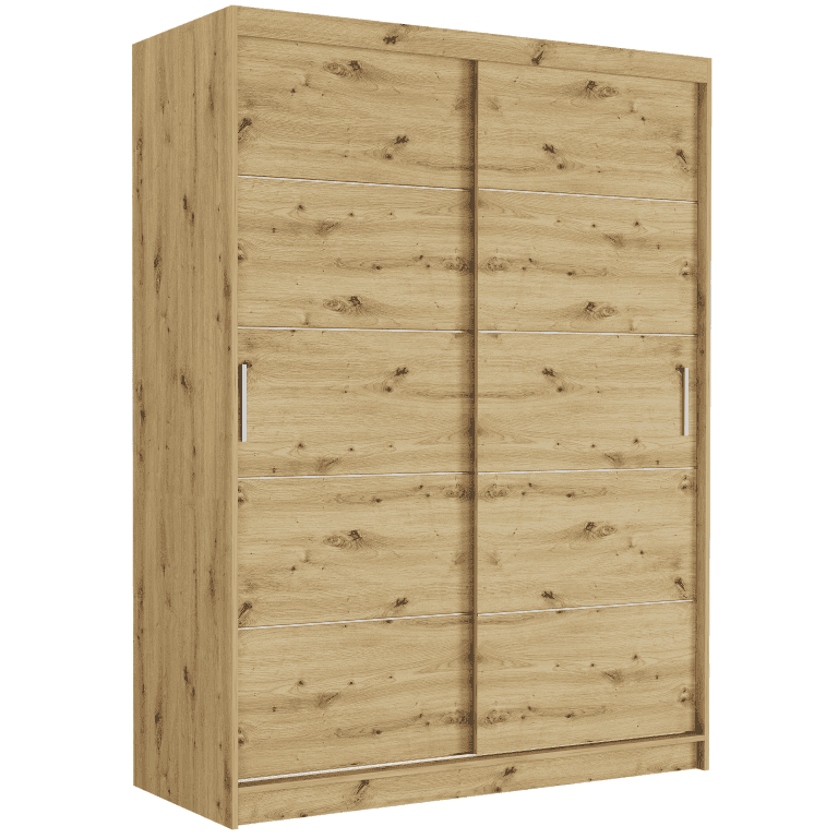 Szafa przesuwna Rivano IV 150 cm artisan 2-drzwi artisan srebrne szprosy