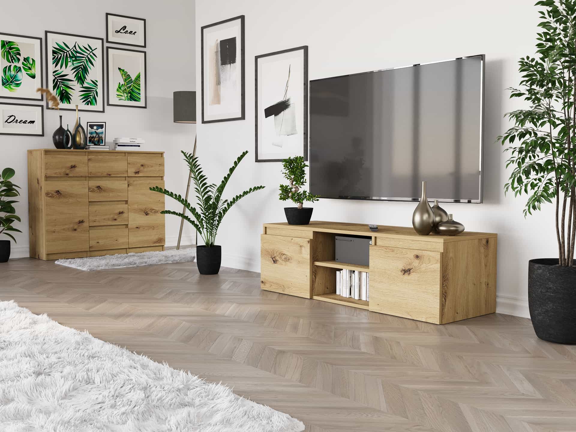 Szafka RTV stojąca Tania Artisan 40 x 120 cm