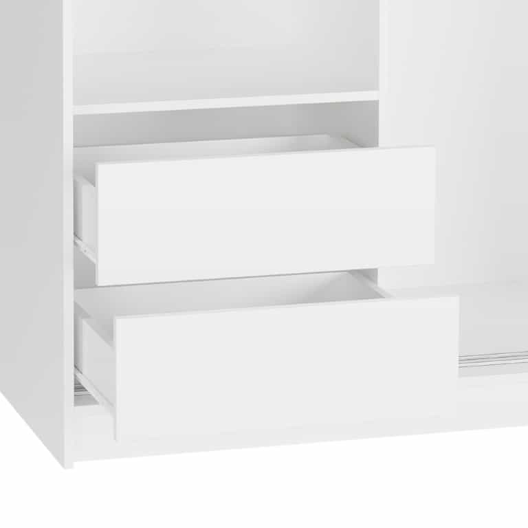 Zestaw - 2 szuflady do szafy przesuwnej VEGA 120 cm kolor biały