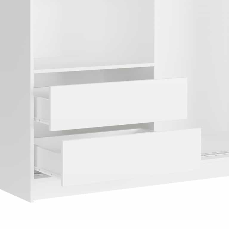 Zestaw - 2 szuflady do szafy przesuwnej Rivano 150 cm kolor biały