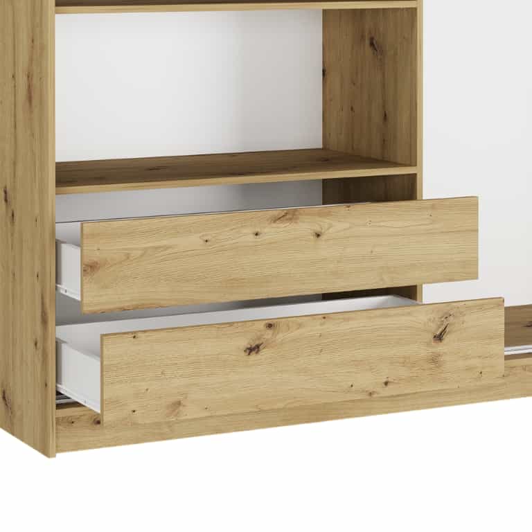 Zestaw - 2 szuflady do szafy przesuwnej Tivaro 203 cm kolor Artisan