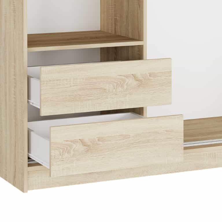 Zestaw - 2 szuflady do szafy przesuwnej Selvio 233 cm kolor Sonoma