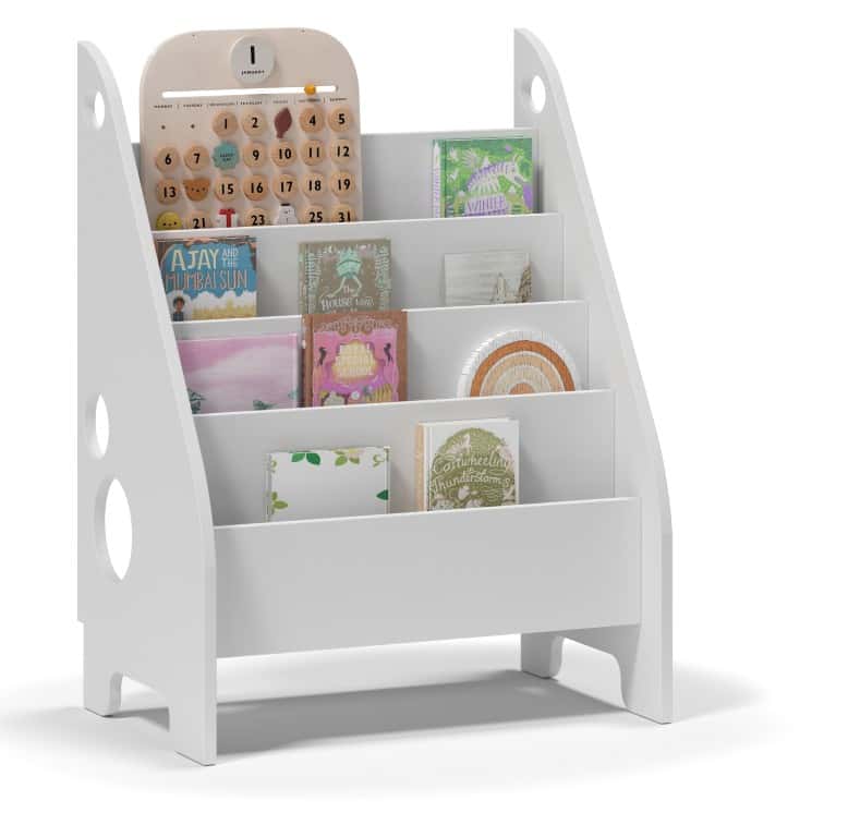 Biblioteczka Montessori na książki Regał dla dzieci biała