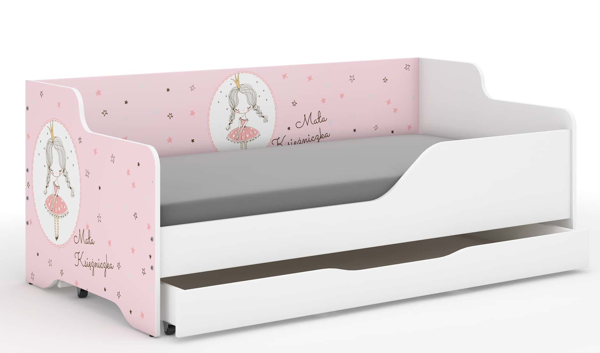 Łóżko dziecięce LILU 160x80 KSIĘŻNICZKA-komplet