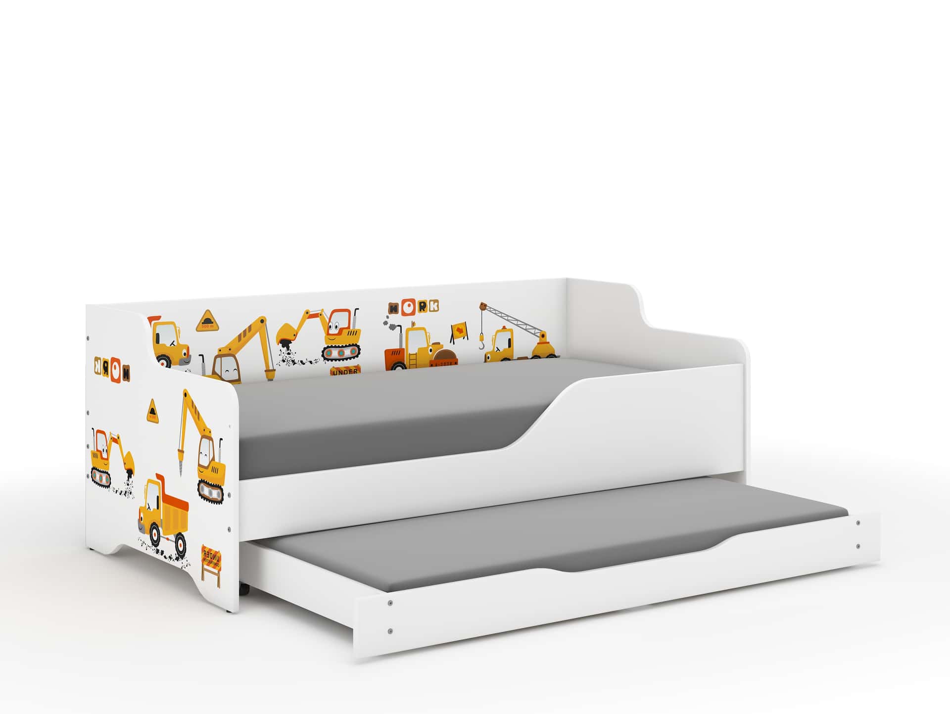 Łóżko dziecięce LILU 160x80 PLAC BUDOWY z funkcją spania