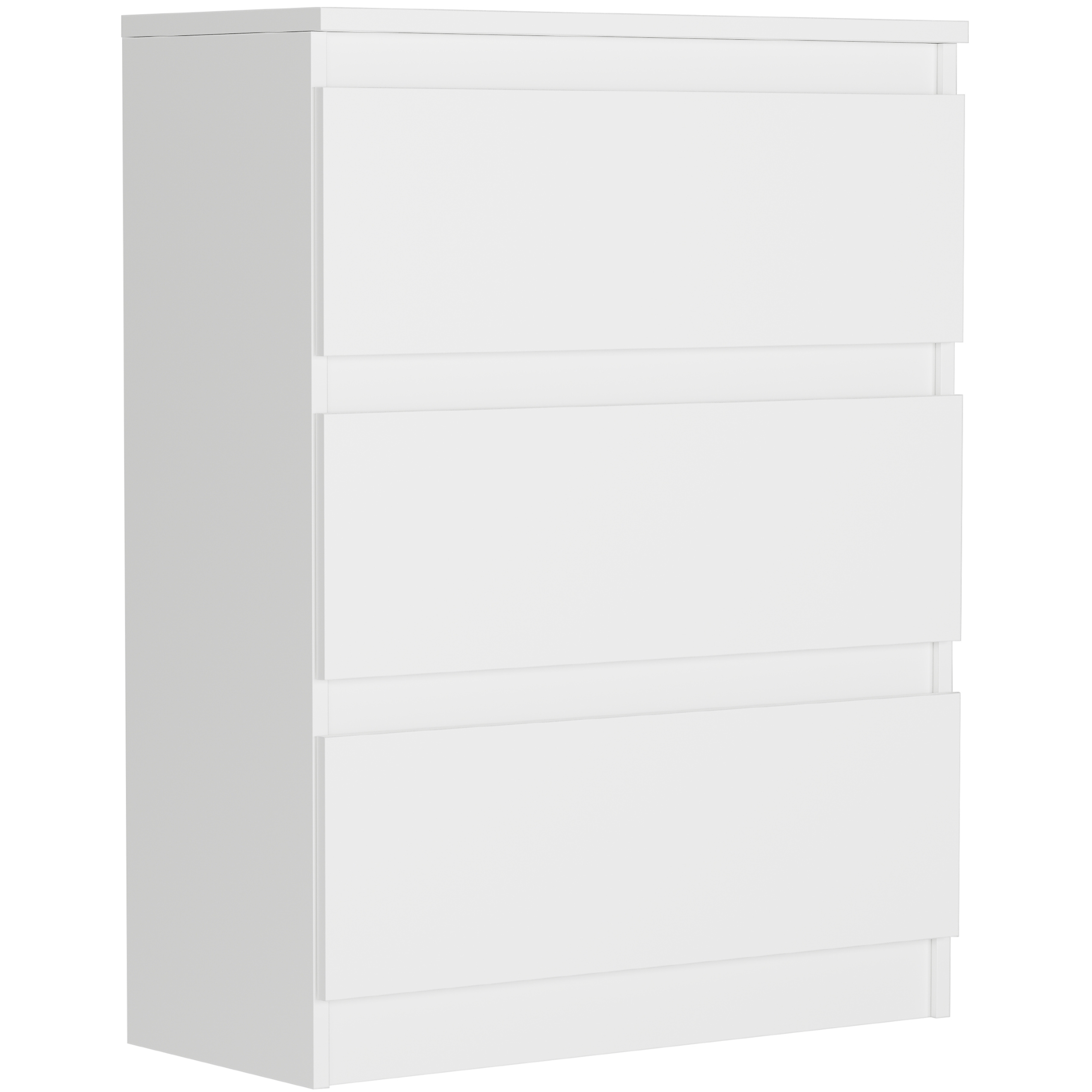 Komoda mała z szufladami biała 70 x 40 x 76 cm - Modern R3