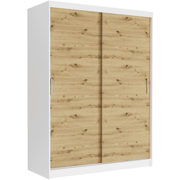 Szafa przesuwna Rivano III 150 cm biała 2-drzwi artisan