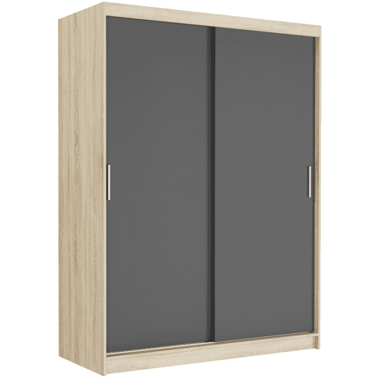 Szafa przesuwna Rivano III 150 cm sonoma 2-drzwi antracyt