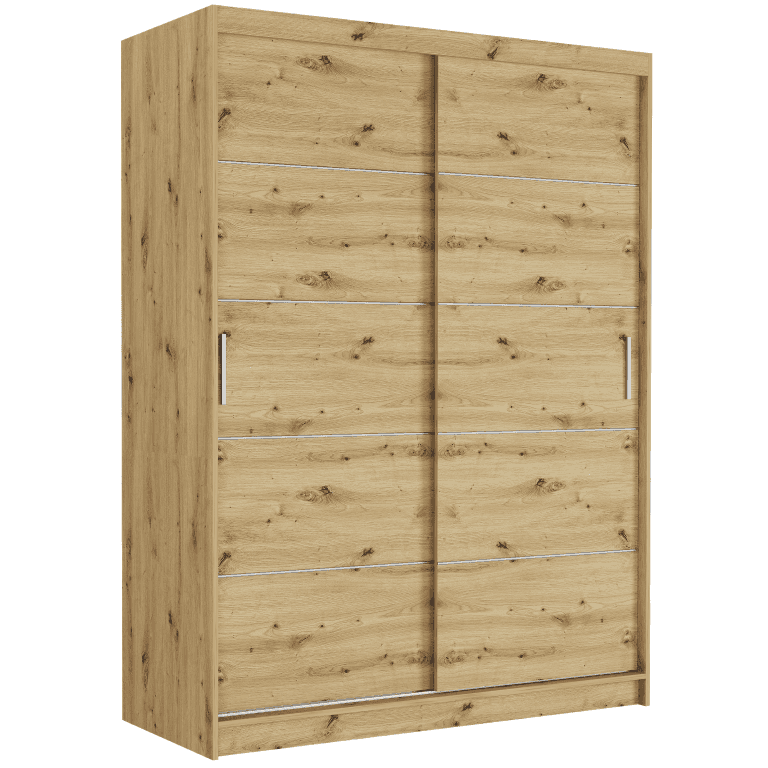 Szafa przesuwna Rivano IV 150 cm artisan 2-drzwi artisan srebrne szprosy