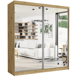 Szafa przesuwna Tivaro II 203 cm artisan z 2 lustrami 2-drzwi