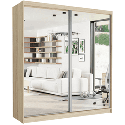 Szafa przesuwna Tivaro II 203 cm sonoma z 2 lustrami 2-drzwi