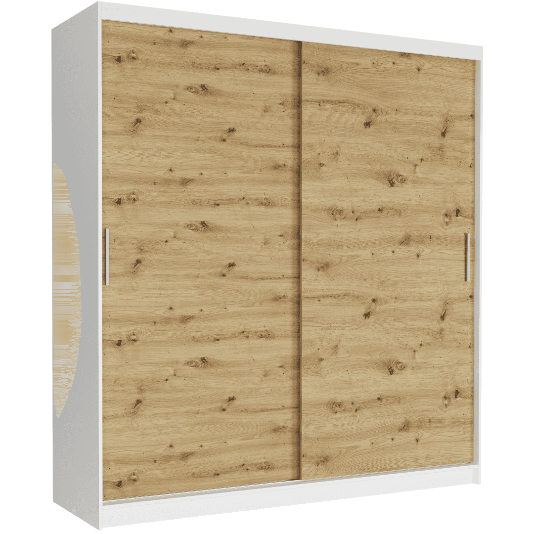 Szafa przesuwna Tivaro VI 203 cm biała 2-drzwi artisan