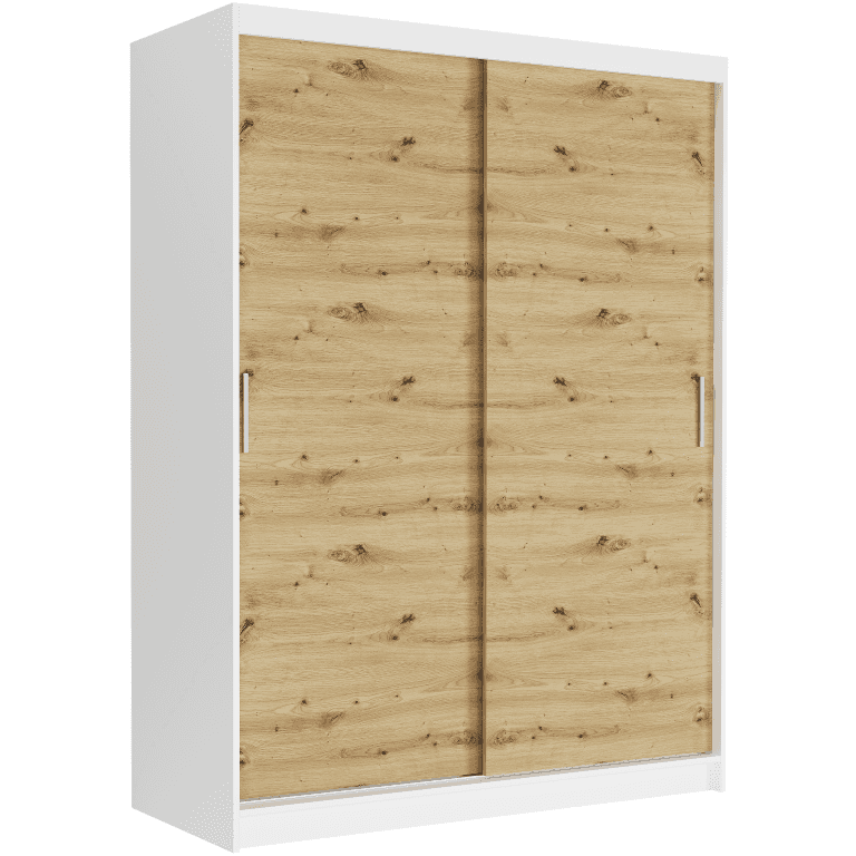 Szafa przesuwna Rivano III 150 cm biała 2-drzwi artisan