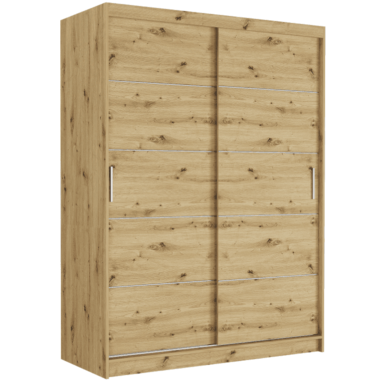 Szafa przesuwna Rivano IV 150 cm artisan 2-drzwi artisan srebrne szprosy