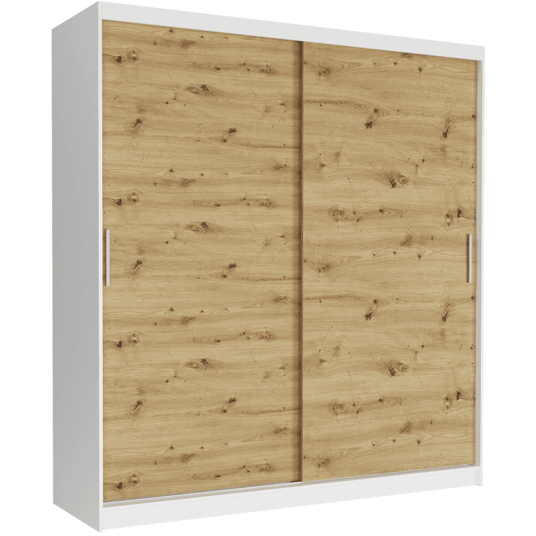 Szafa przesuwna Tivaro VI 203 cm biała 2-drzwi artisan