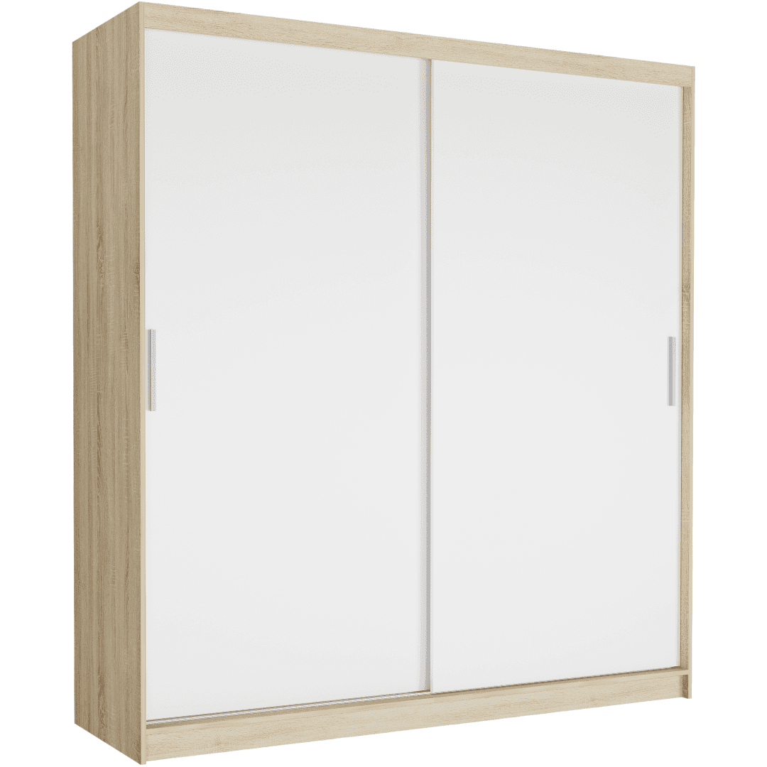 Szafa przesuwna Tivaro VI 203 cm sonoma 2-drzwi białe