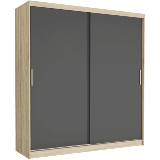 Szafa przesuwna Tivaro VI 203 cm sonoma 2-drzwi antracyt