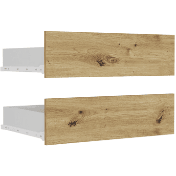 Pasująca szuflada do Szafa przesuwna Norvio II 250 cm artisan z lustrem 3-drzwi artisan czarne szprosy