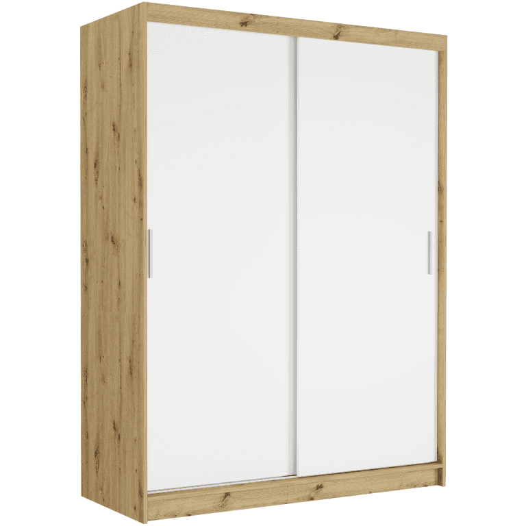 Szafa przesuwna Rivano III 150 cm artisan 2-drzwi białe